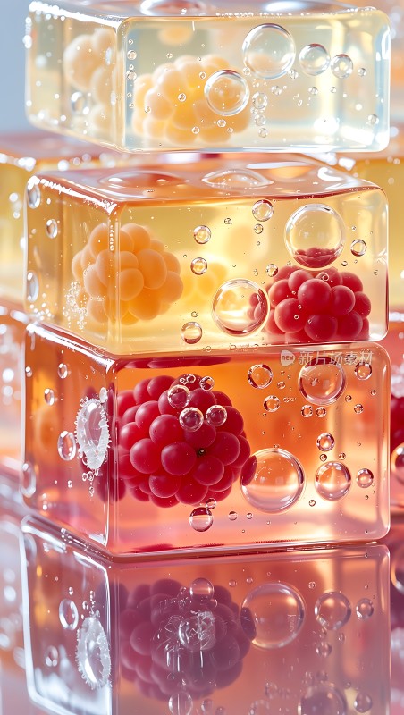 水果气泡冰块