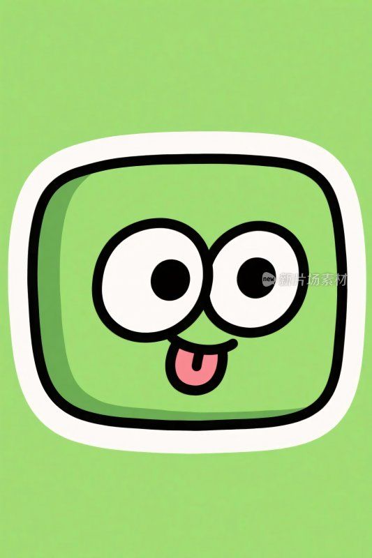 卡通绿色角色插画