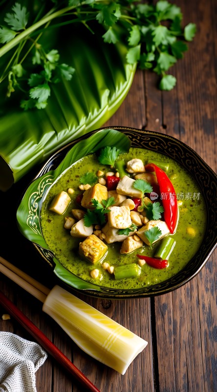 香辣豆腐蔬菜汤