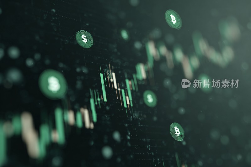 金融货币与数据图表画面