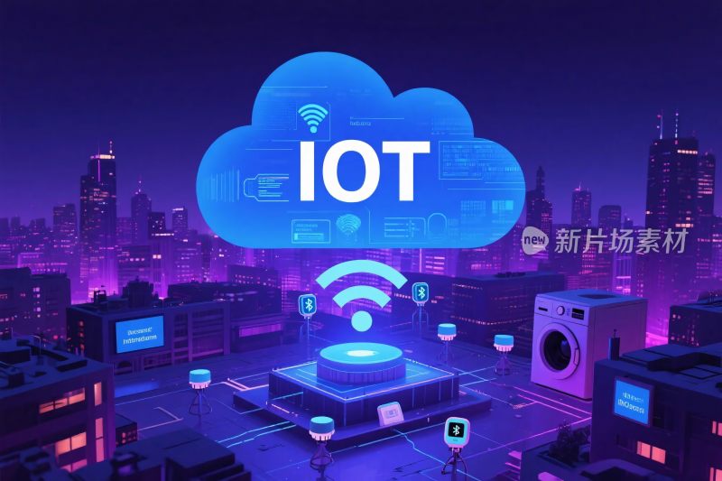 物联网智能城市插画