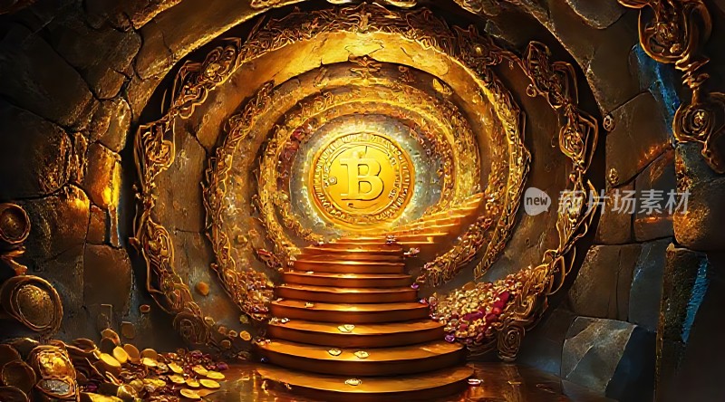 黄金阶梯通往比特币宝藏之路