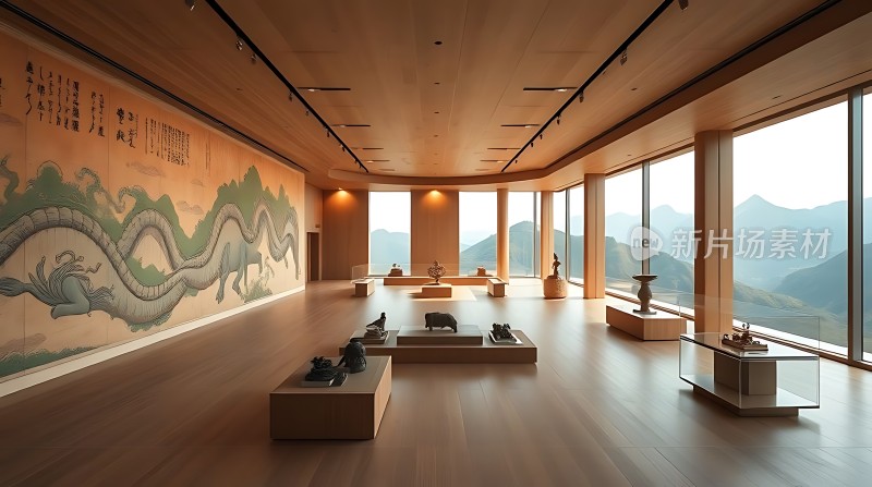 艺术殿堂龙壁浮雕与自然美景相映成趣