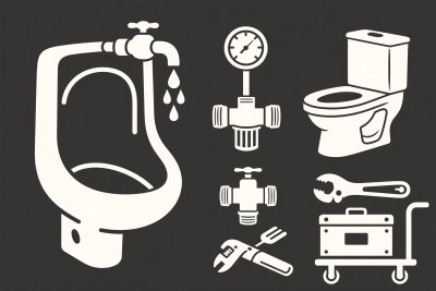 卫生间设施图标插画