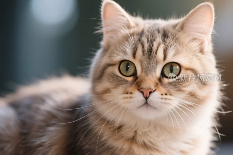 可爱的长毛猫咪特写