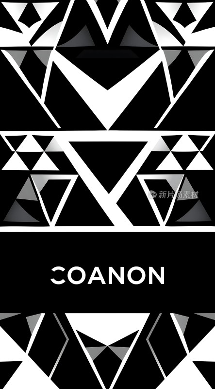 黑白几何艺术图案