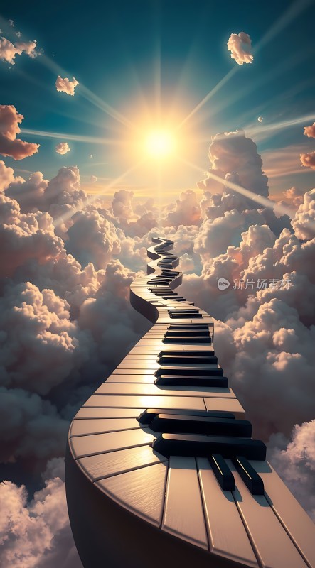 钢琴键之路通往云端
