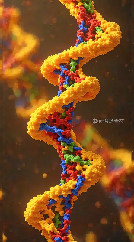 多彩螺旋DNA结构