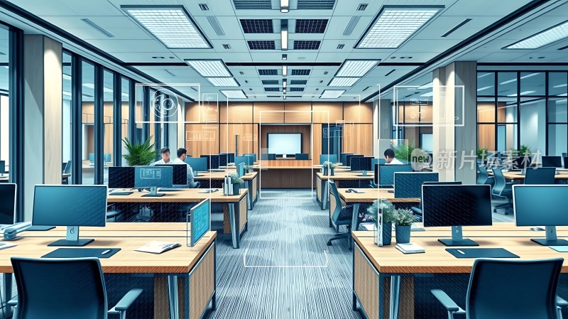 现代办公空间整洁明亮的工作环境