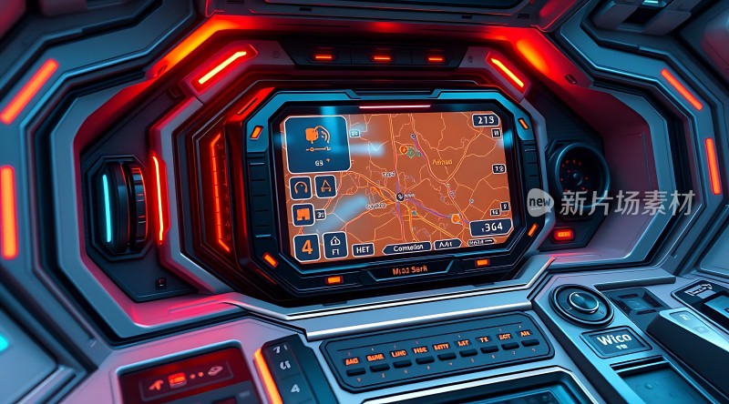 未来驾驶舱导航系统界面