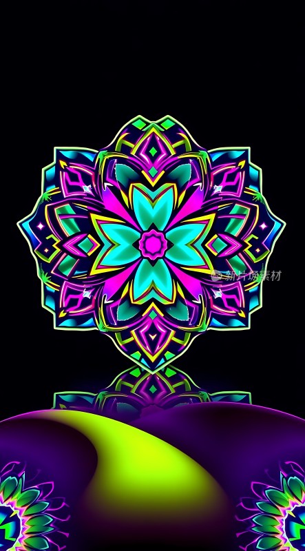 多彩曼陀罗艺术图案