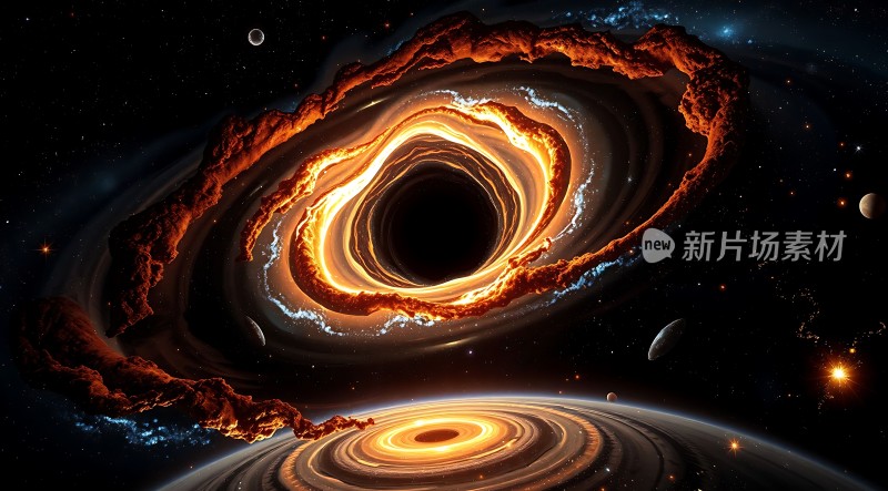 星际漩涡黑洞与星云的神秘之美