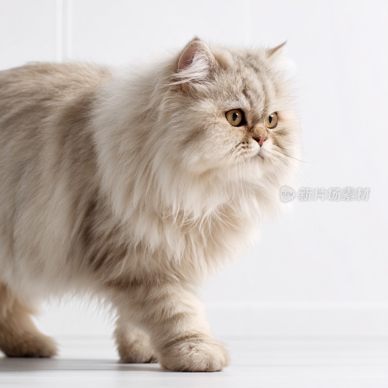 优雅长毛猫咪特写