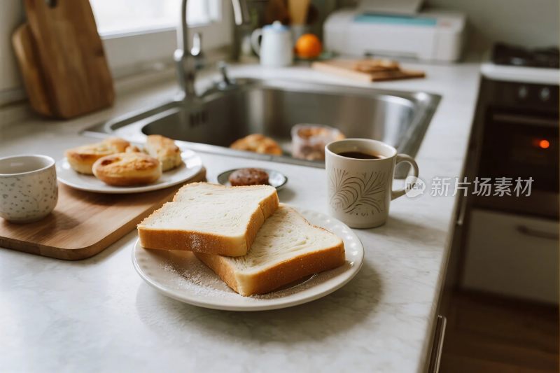 温馨厨房早餐场景