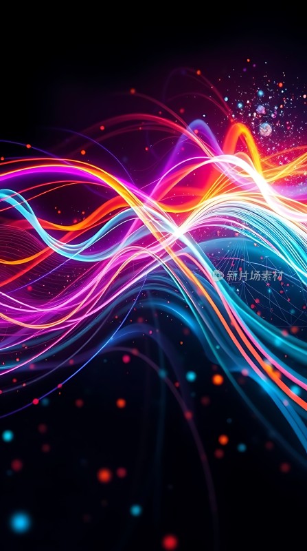 五彩斑斓的光彩线条