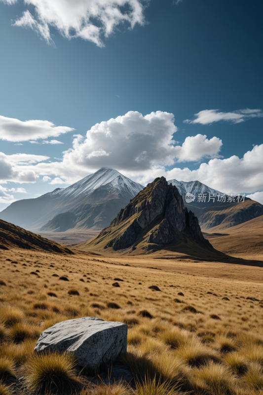 一座大山脉高清风景摄影图片