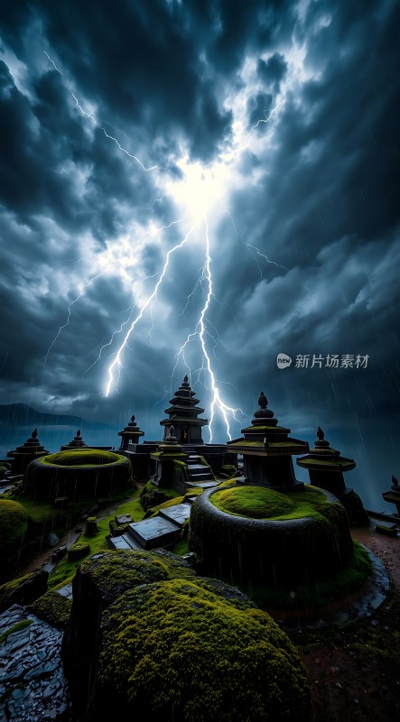 雷劈古塔