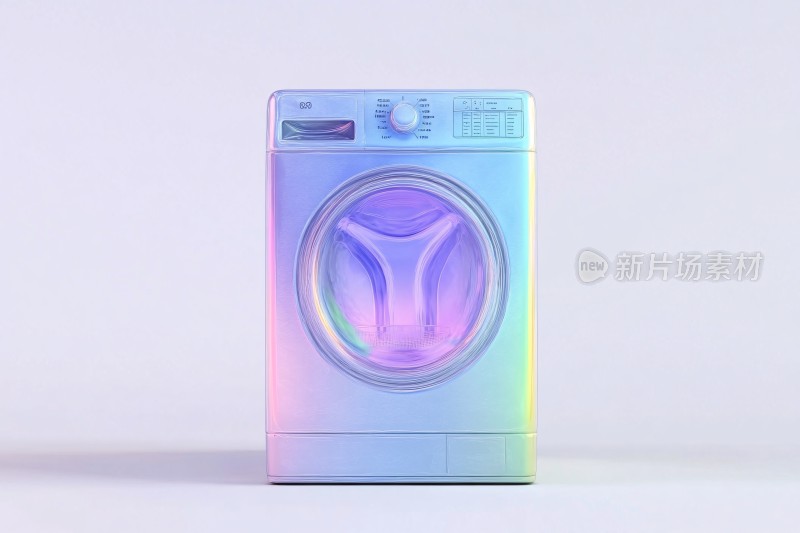 炫彩渐变洗衣机插画