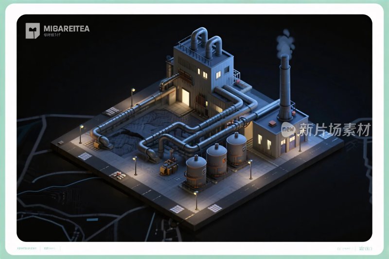 工业设施插画