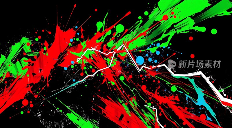 新片场素材红绿蓝三色交织的艺术画面
