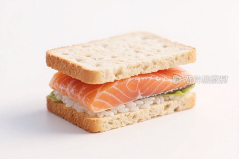 三文鱼三明治食品摄影