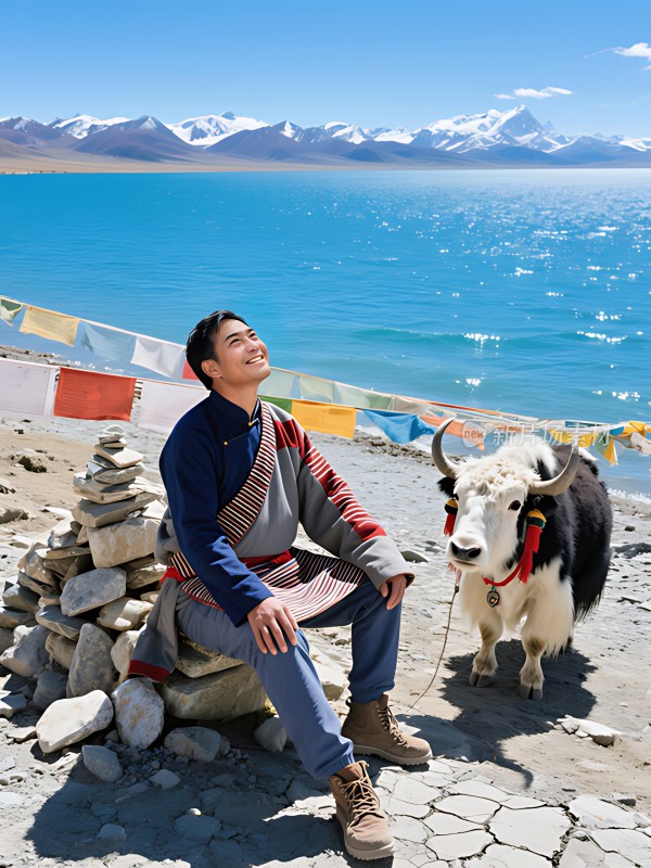 高原风光人与自然和谐相处