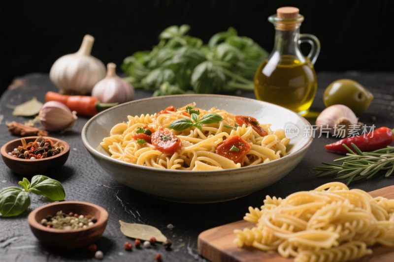 美食烹饪食材展示