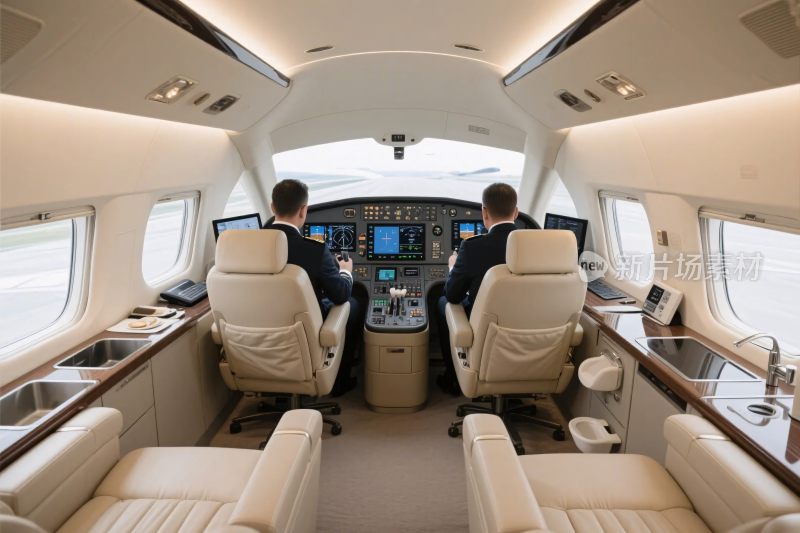 飞机驾驶舱内部