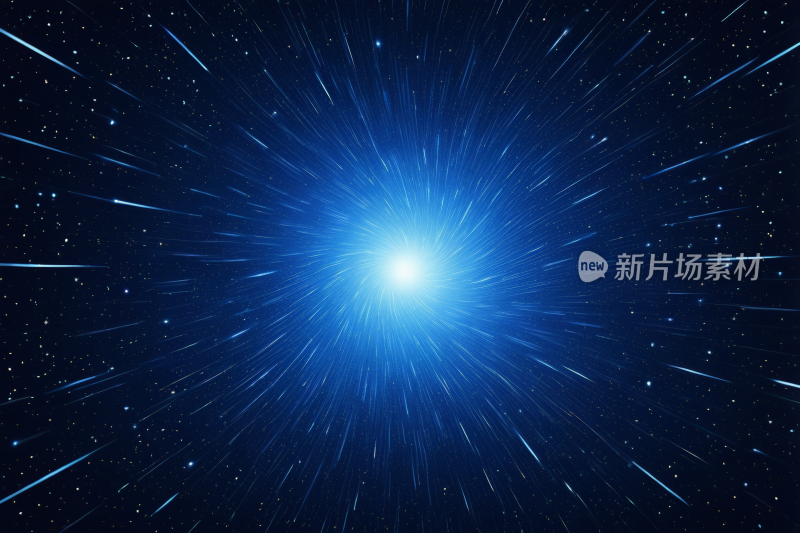 图像一颗星星在天空中爆发一颗蓝色星星背景