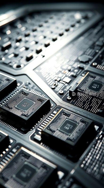 电子芯片矩阵科技感十足