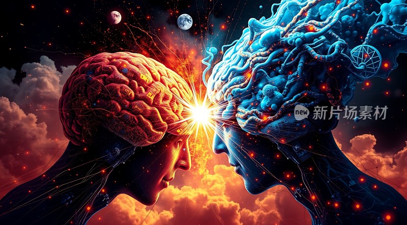 **心灵碰撞红蓝大脑的对决**