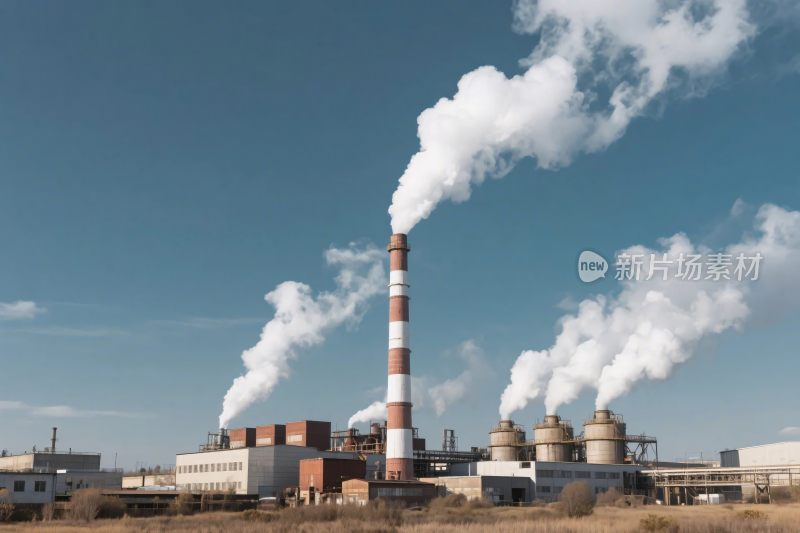 工业烟囱烟雾排放