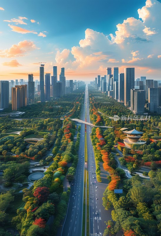 成都天府大道航拍