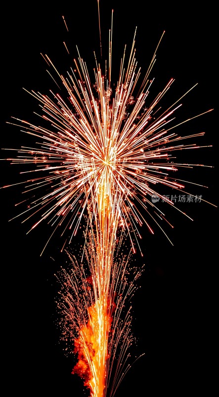 夜空烟花绽放光芒四射璀璨夺目