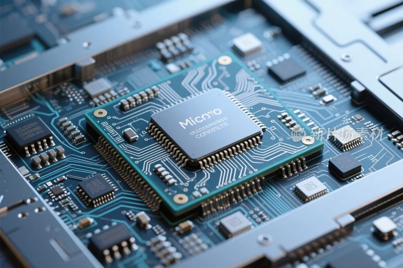 电子芯片电路板特写