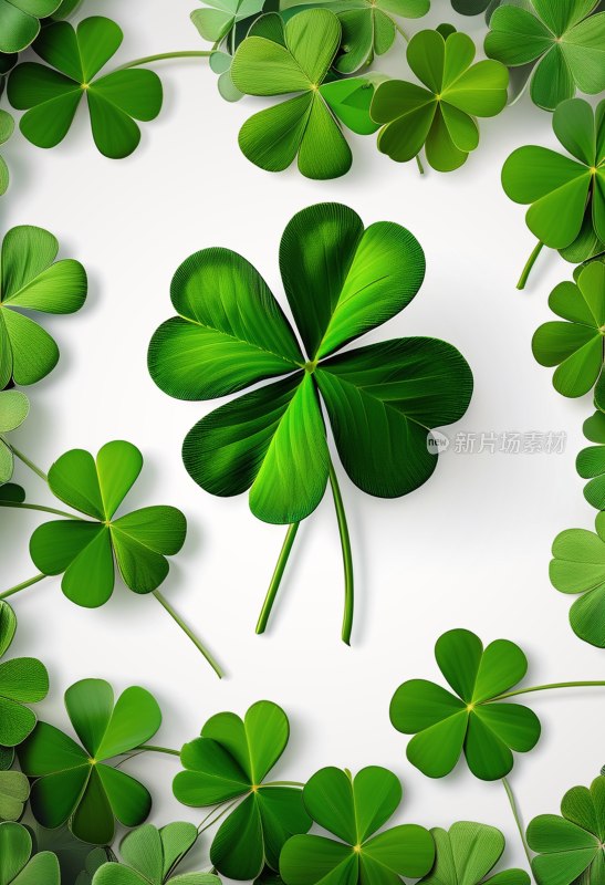 圣帕特里克节三叶草图案