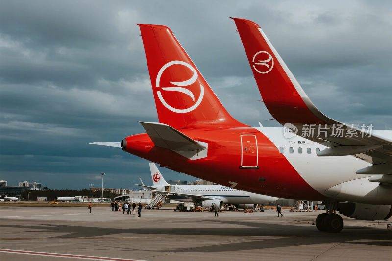 机场飞机停靠场景