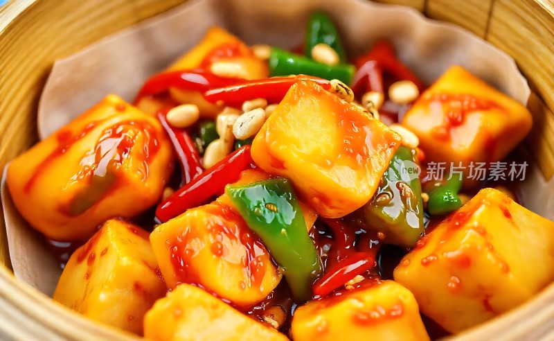 香辣豆腐配松子