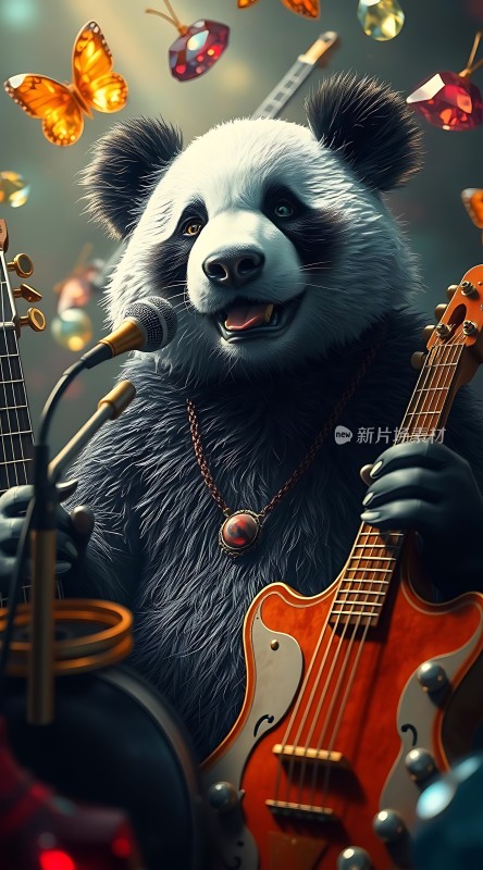 熊猫弹吉他