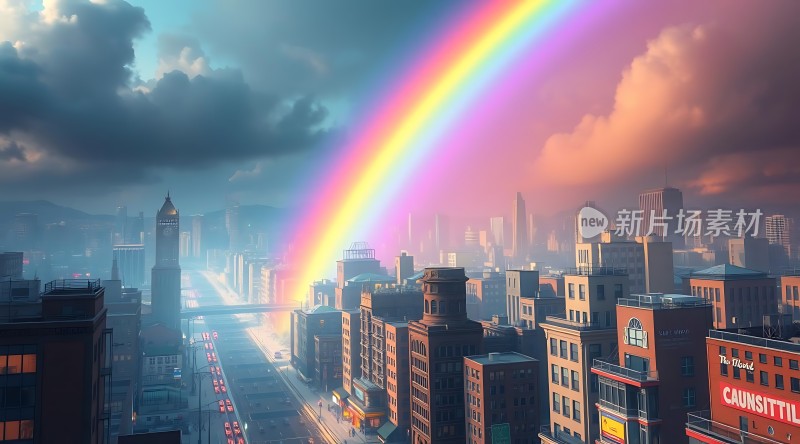 城市彩虹奇观