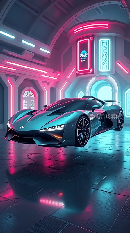 未来科技感跑车