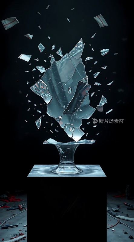 玻璃破碎的艺术之美