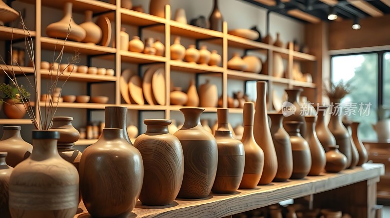 陶艺展示精美瓷器陈列