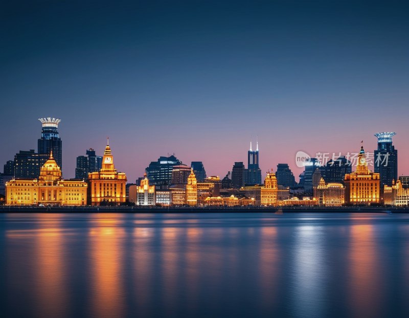 上海外滩黄昏景
