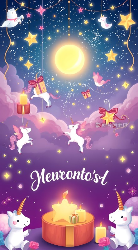 独角兽梦幻夜空派对