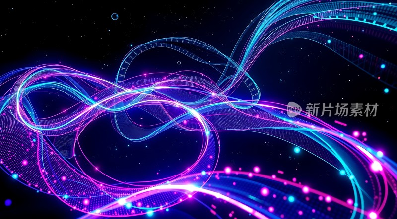 霓虹幻彩交织夜空