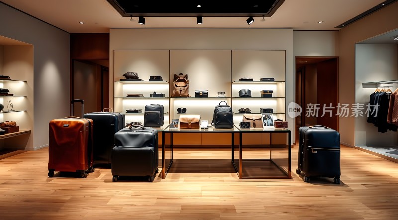 新片场素材 精致旅行箱包展示