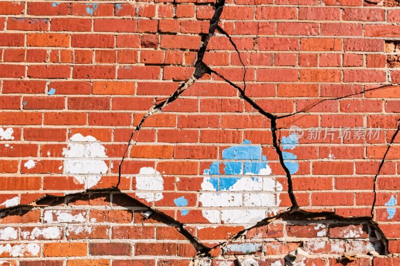 红砖墙风化裂纹