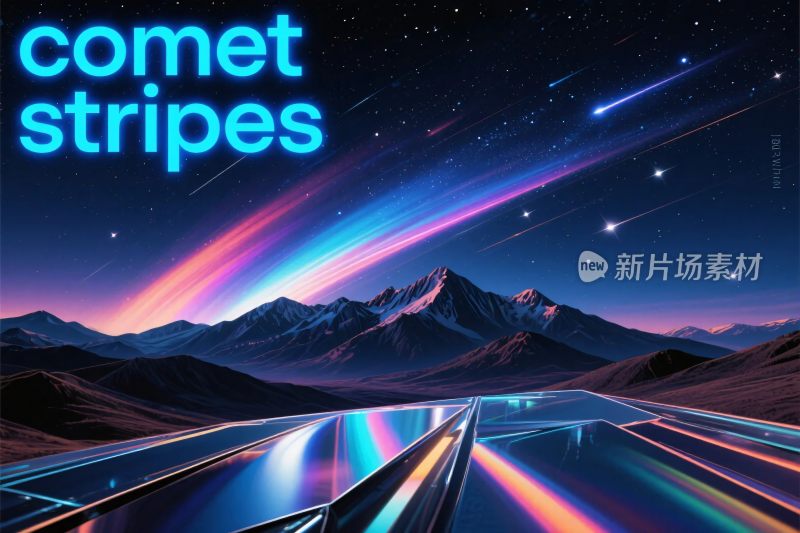 飞驰公路星空插画