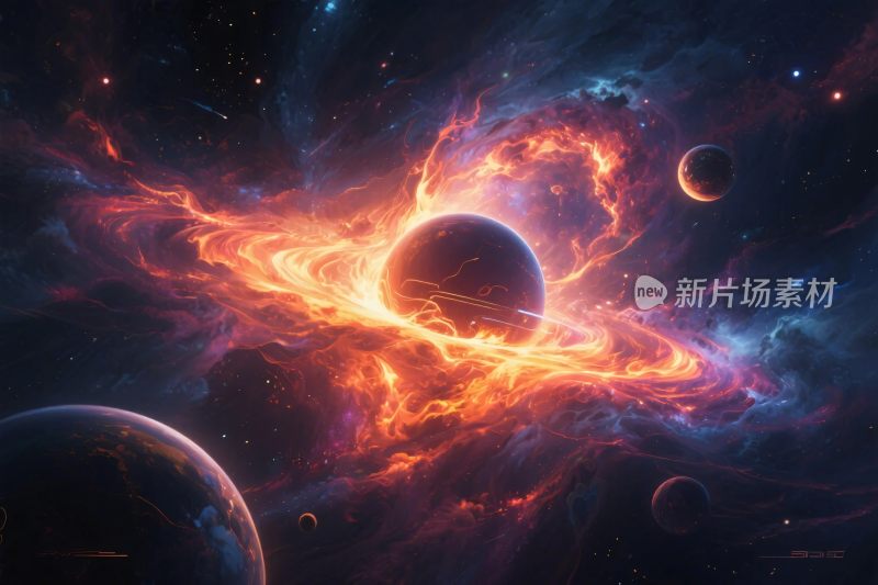宇宙星球科幻插画